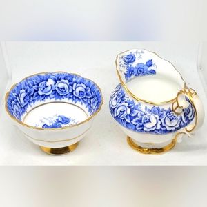 Paragon 1950s, fine china, sugar bowl creamer, bone china, Queen Mary bone china